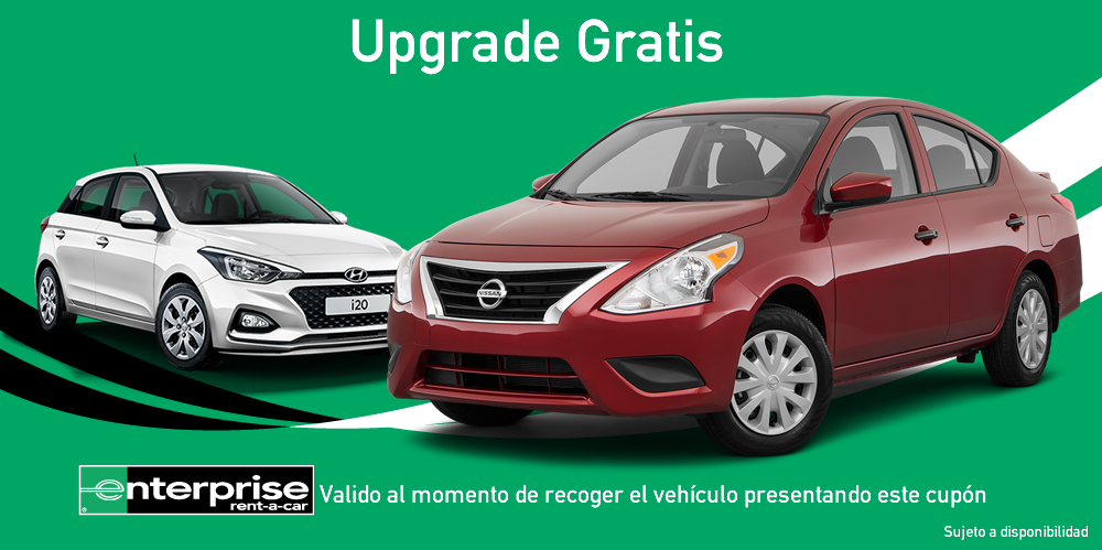 Upgrade gratis, valido unicamente en vehiculo sedan